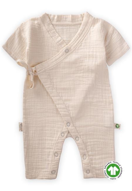 Organic Kruvaze Müslin Tulum 0-9 Ay Naturel