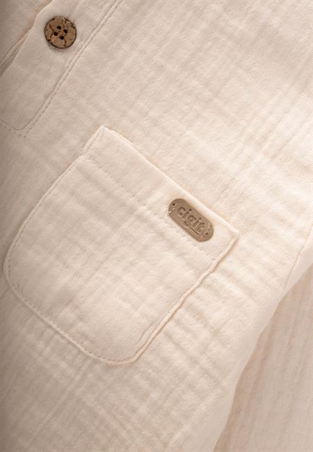 Organik Bohem Gömlekli Mevsimlik Takım 2-8 Yaş Naturel