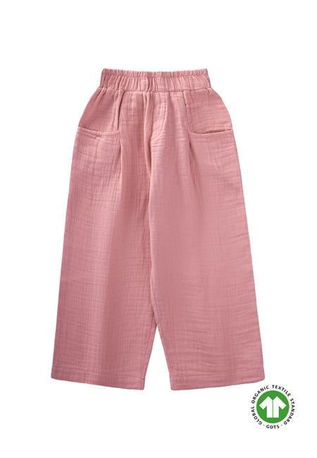 Organik Müslin Pantolon 2-10 Yaş Yavruağzı
