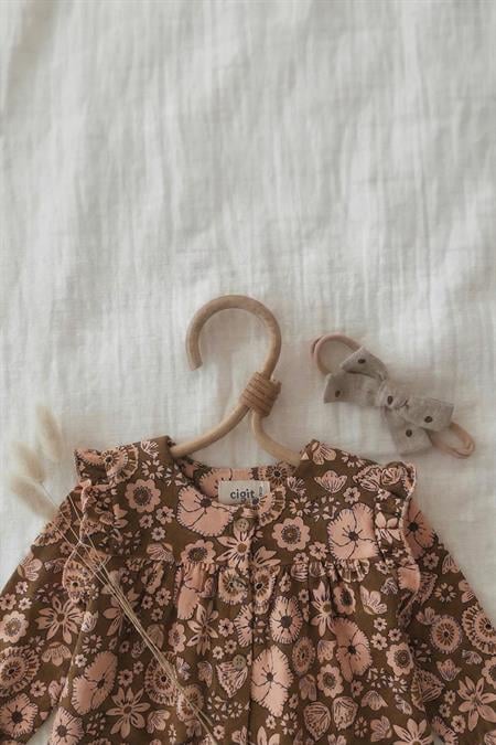 Oversize Desenli Hırka 1-5 Yaş Yeşil