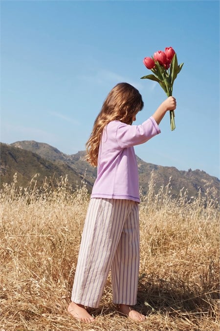 Oversize Pantolon Takım 2-10 Yaş Lila