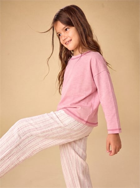 Oversize Pantolon Takım 2-10 Yaş Pembe