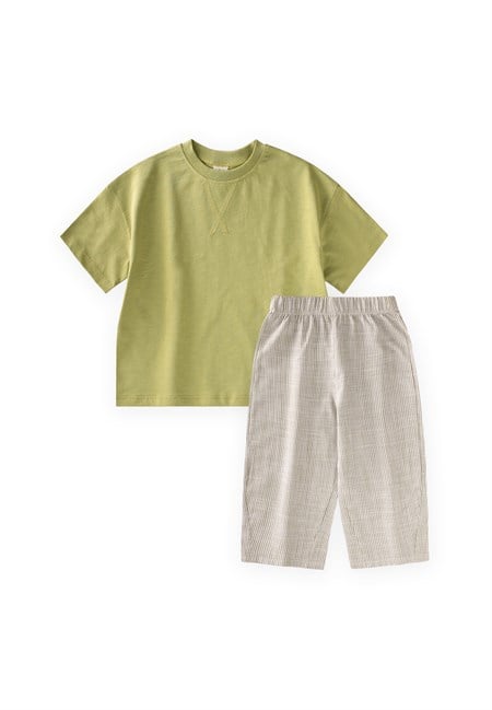 Oversize T-Shirt Takım 2-10 Yaş LİME