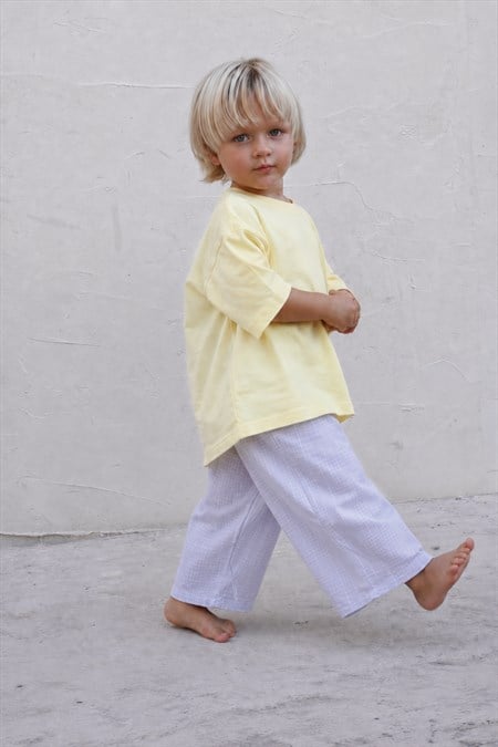 Oversize T-Shirt Takım 2-10 Yaş SARI