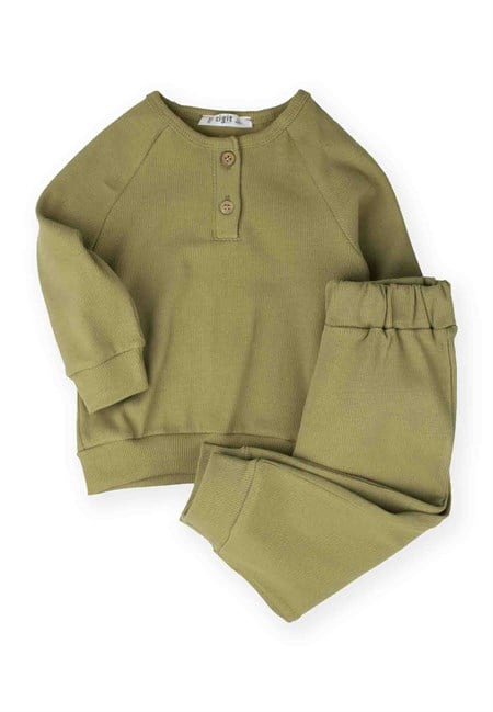 Reglan Kol Patlı Erkek Basıc Takım 1-5 Yaş yeşil