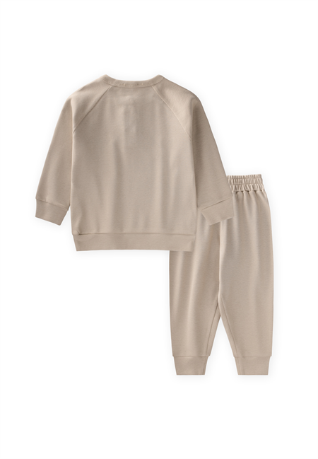 R. Kol Patlı Erkek Basıc Takım 1-5 Yaş BEJ 