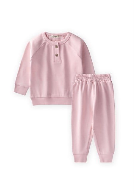 Reglan Kol Patlı Basıc Çocuk Takım 1-8 Yaş Pembe