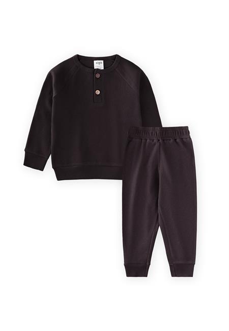 R. Kol Patlı Erkek Basıc Takım 1-8 Yaş SİYAH