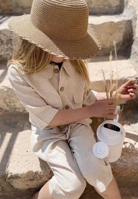 Sarh Keten Düğmeli Ceket 2-7 Yaş Naturel