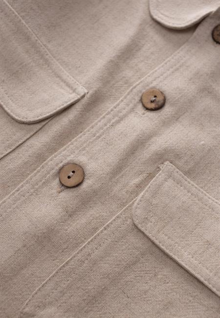 Sarh Keten Düğmeli Ceket 2-7 Yaş Naturel