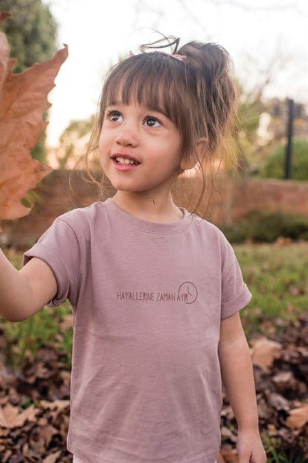 Slogan Baskılı T-Shirt 2-10 Yaş LEYLAK