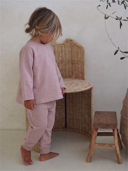 Sweatshirt Takım 2-7 Yaş Pudra Pembe