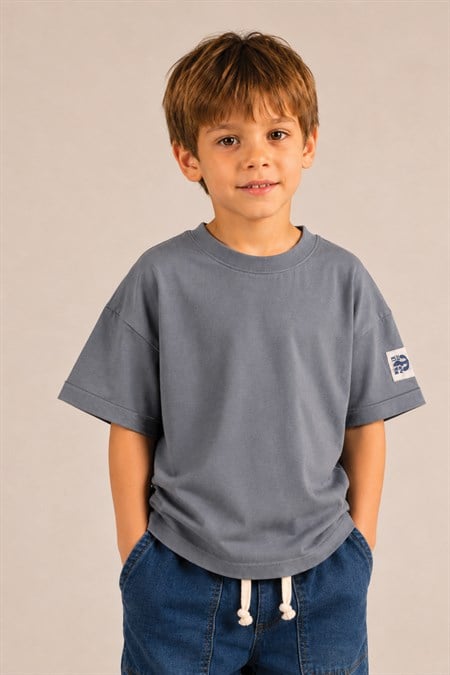 T-Shirt 2-12 Yaş O GRİ