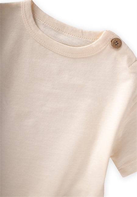 T-Shirt Takım 0-3 Yaş Ekru