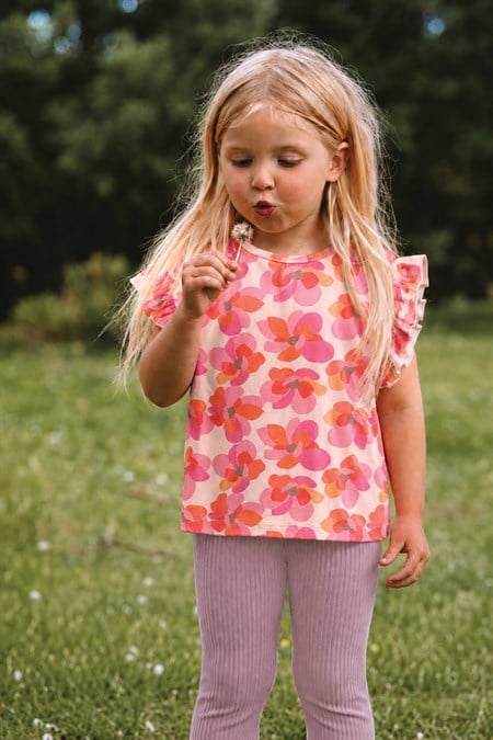T-Shirt Takım 1-8 Yaş Pudra Pembe