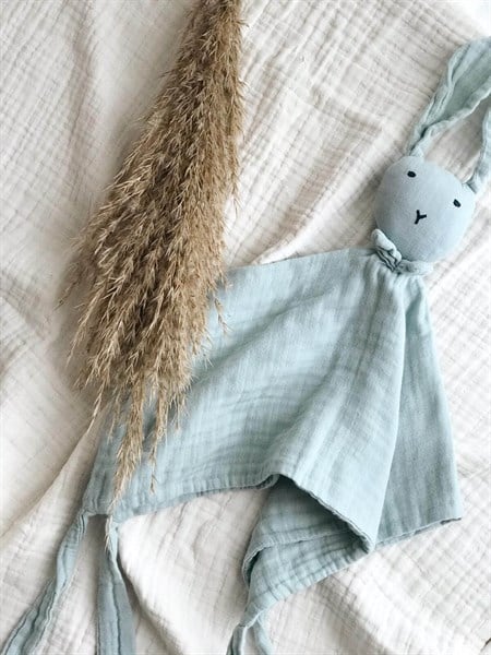 Tavşan Müslin Uyku Arkadaşı (Yıkanmıştır) 40X40 cm Mint Yeşil