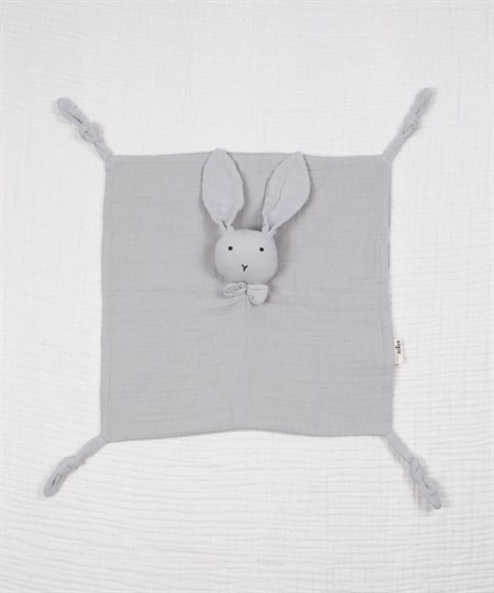 Tavşan Müslin Uyku Arkadaşı (Yıkanmıştır) 40X40 cm Gri
