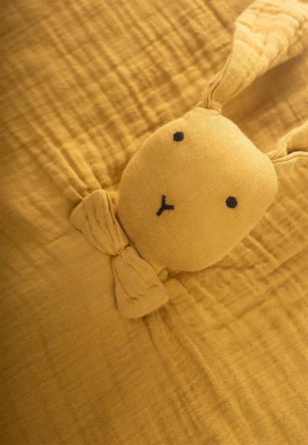 Tavşan Müslin Uyku Arkadaşı (Yıkanmıştır) 40X40 cm Hardal Sarı