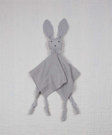 Tavşan Müslin Uyku Arkadaşı (Yıkanmıştır) 40X40 cm Gri