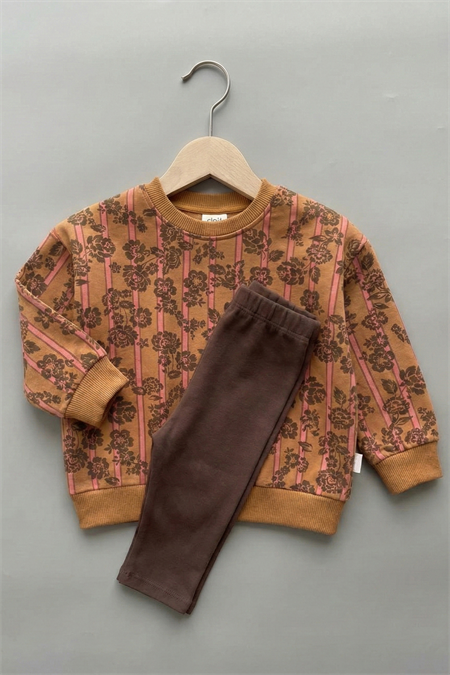 Taytlı Sweatshırt Takım 2-10 Yaş CAMEL