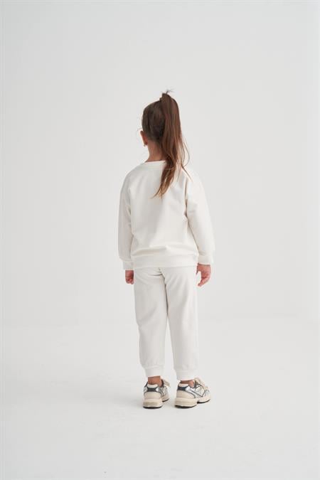 Basic Eşofman Takım 2-7 Yaş Kırık Beyaz