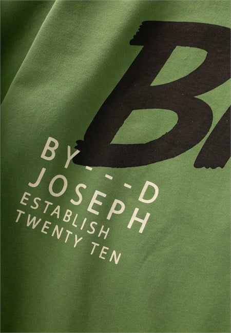 Baskılı Erkek Çocuk Kışlık Sweatshirt 8-12 Yaş Yağ Yeşili