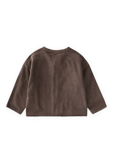 Kadife Oversize Ceket 2-10 Yaş Vizon