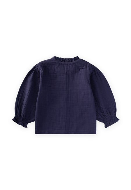 Organik Müslin Gömlek 2-10 Yaş LACİVERT