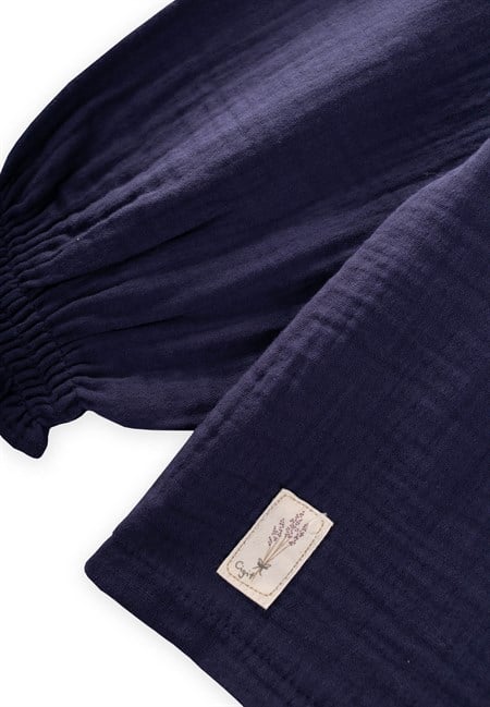 Organik Müslin Gömlek 2-10 Yaş LACİVERT