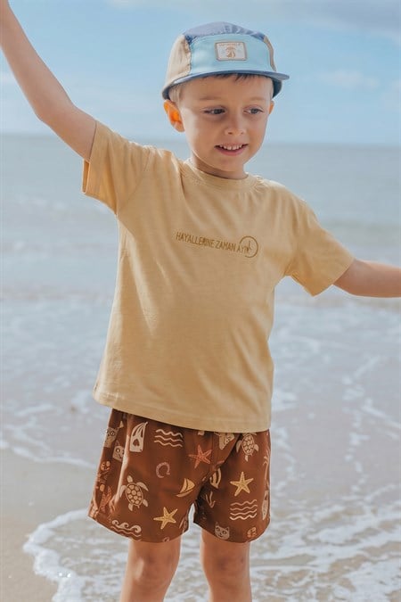 Slogan Baskılı T-Shirt 2-10 Yaş Sundres