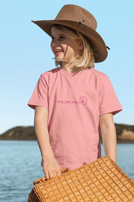 Slogan Baskılı T-Shirt 2-10 Yaş PEMBE