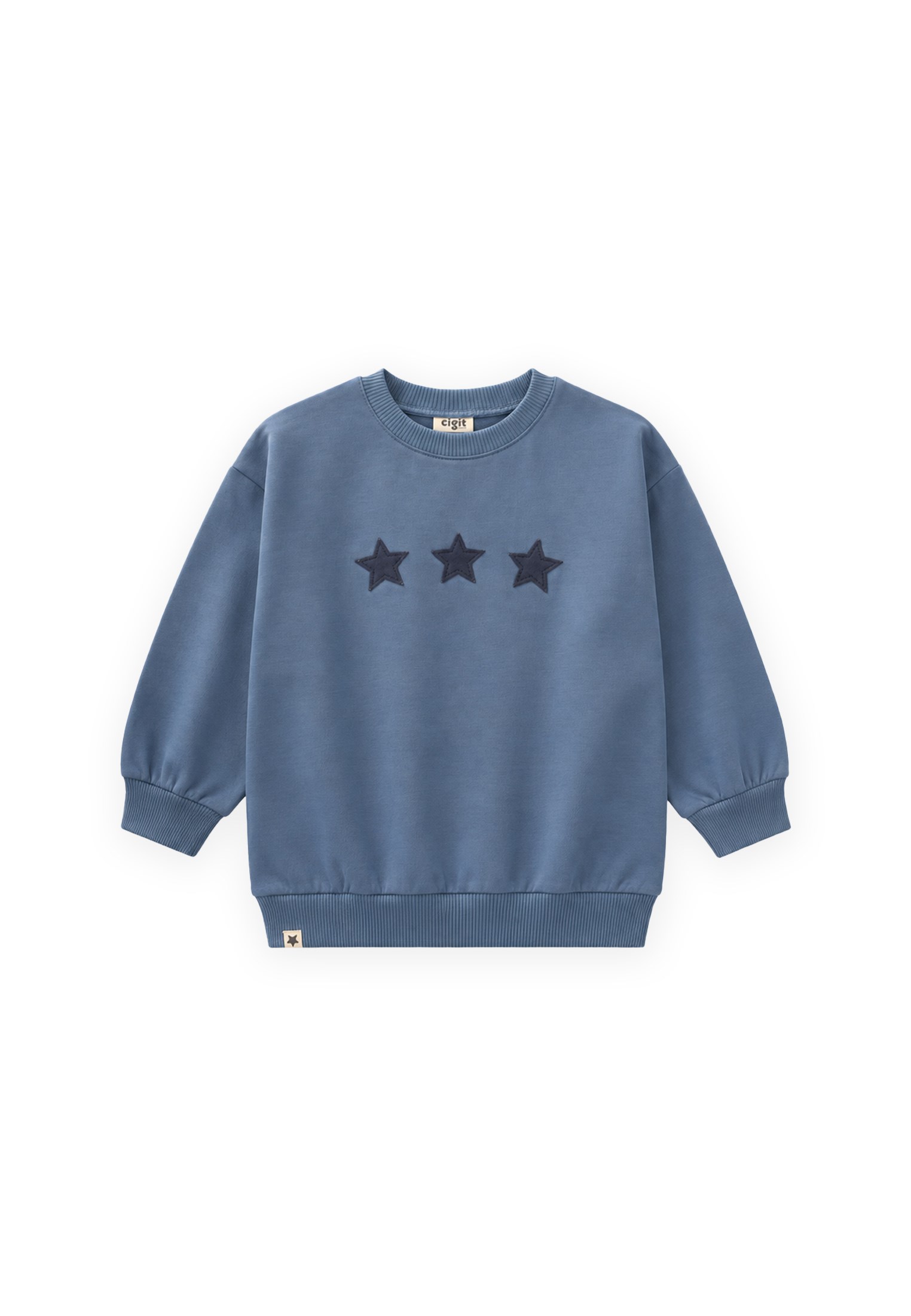 Mevsimlik Sweatshirt 1-7 Yaş İndigo Mavi - Fırsat Ürünü