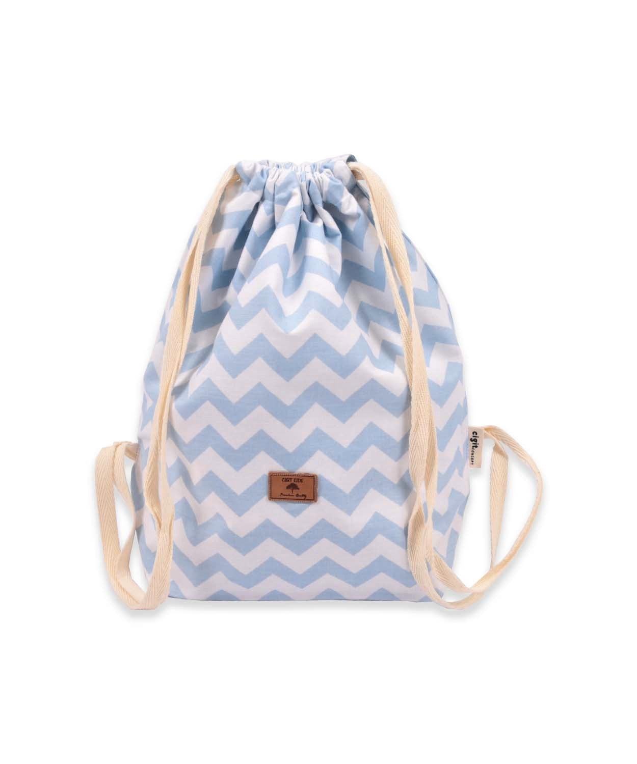 Baby Cloth Backpack 26x30 cm Blue Stripes
