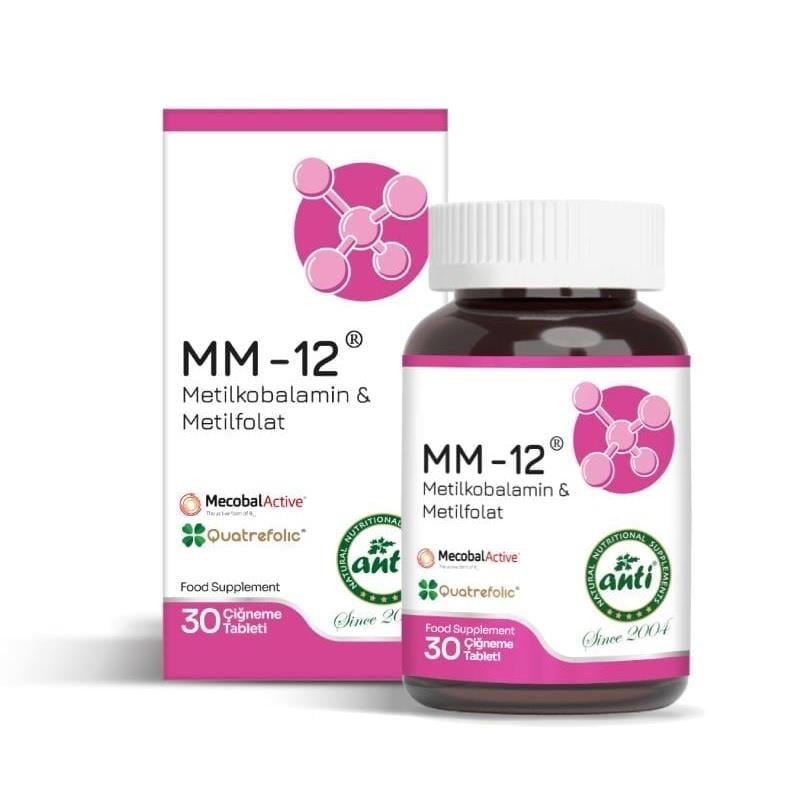 Anti MM-12 Metilkobalamin 30 Çiğneme Tableti