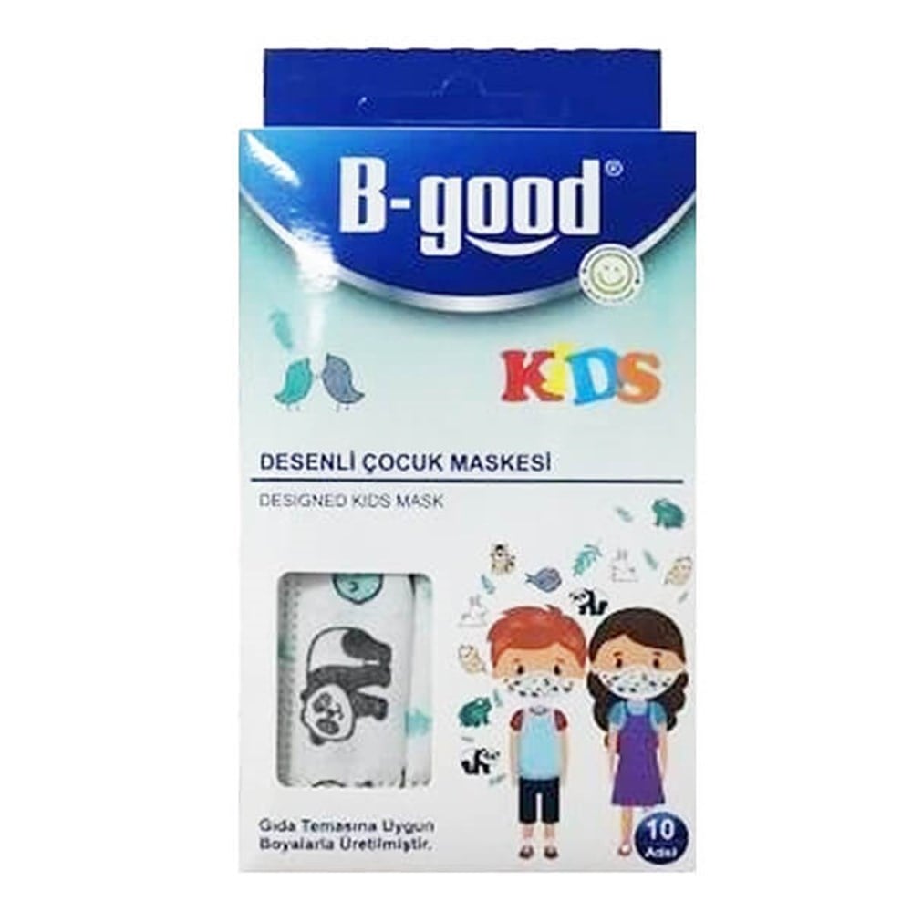 B-good Desenli Çocuk Maskei 10 Adet