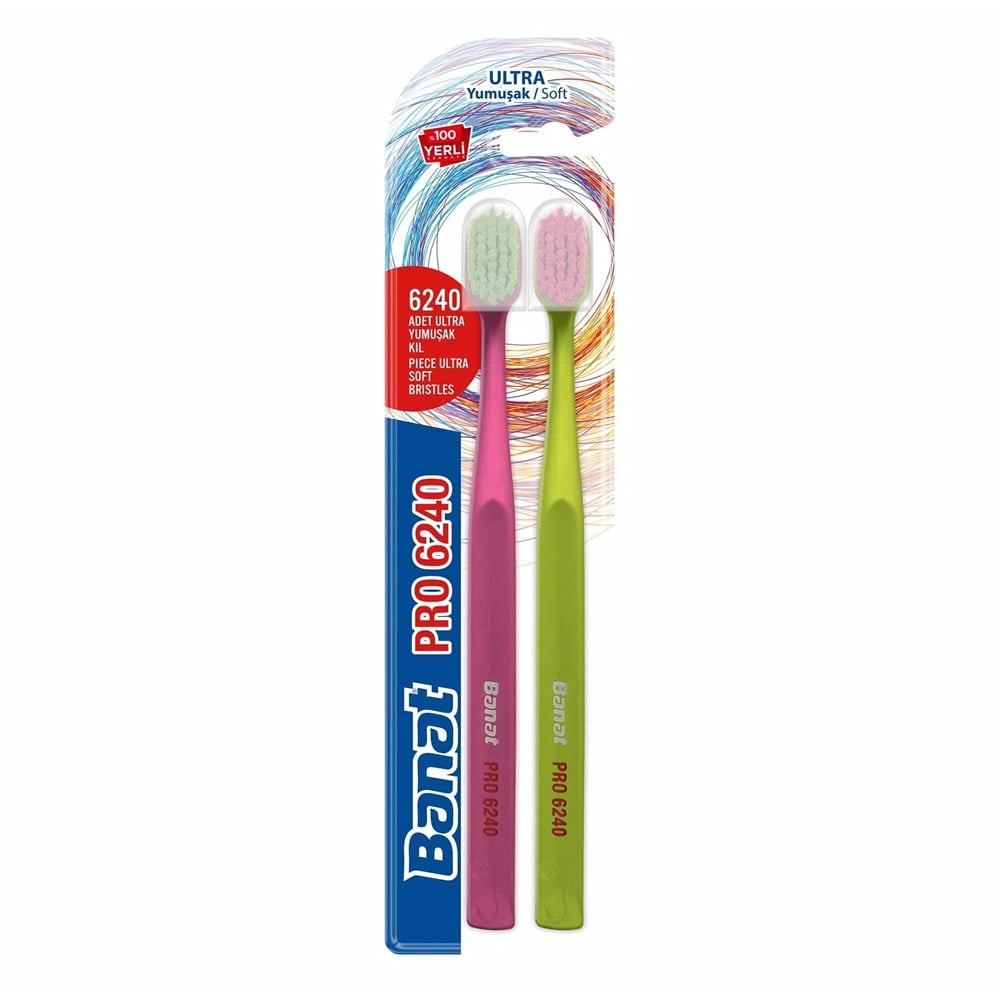 Banat PRO 6240 Ultra Yumuşak Diş Fırçası 2'li Paket