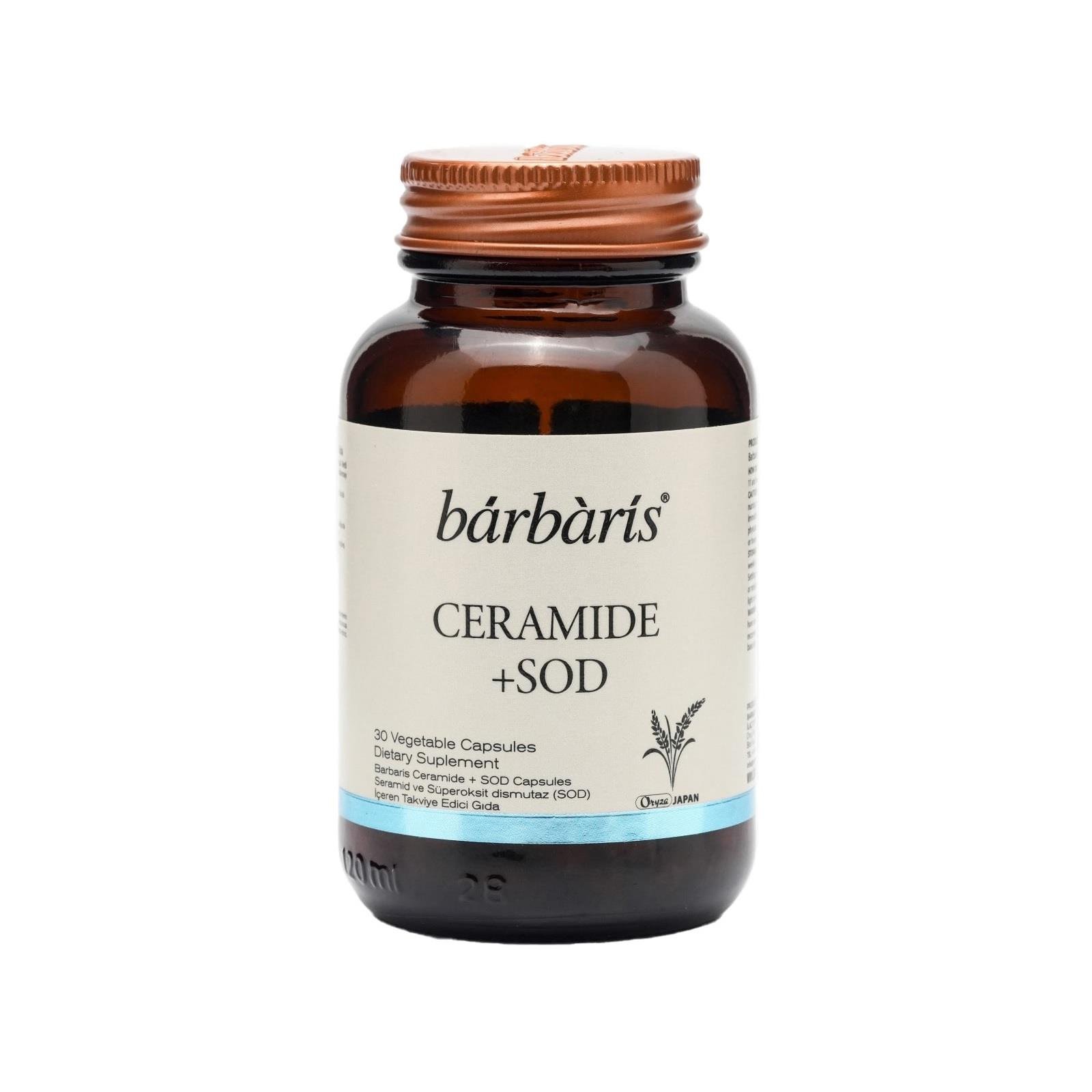 Barbaris Ceramide + SOD Takviye Edici Gıda 30 Kapsül