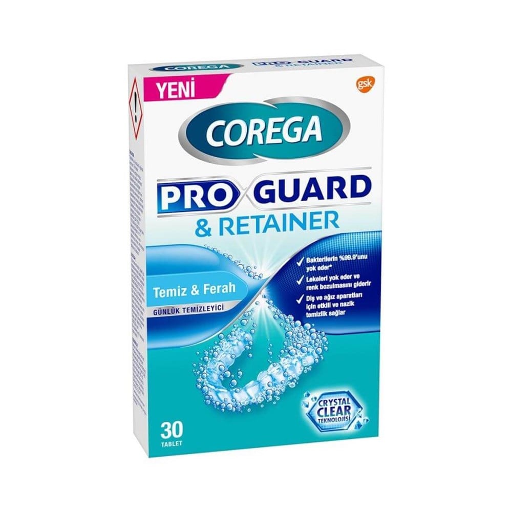 Corega Pro Guard & Retainer Protez Temizleyici Tablet