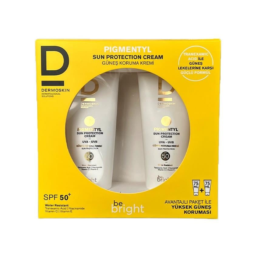 Dermoskin Be Bright Pigmentyl Güneş Koruyucu Krem SPF50+ 75 ml 2'li Paket