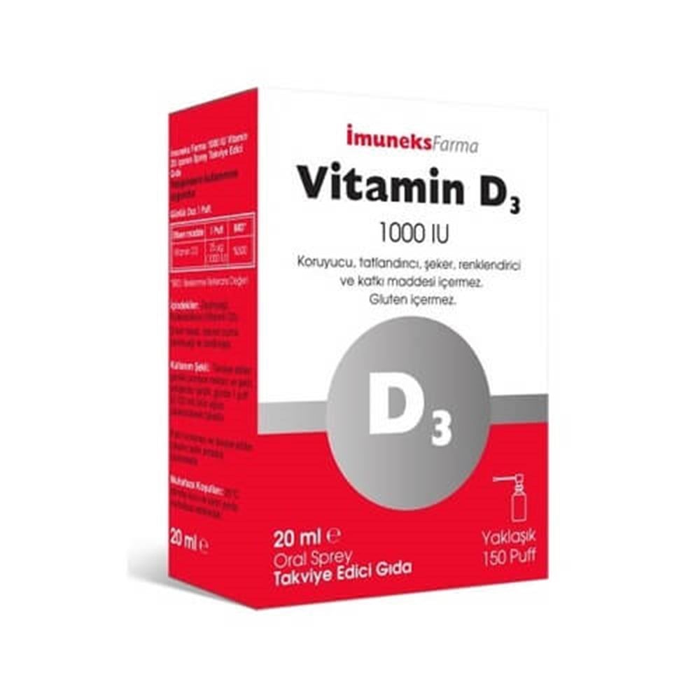 İmuneks Vitamin D3 1000 mg 20 ml