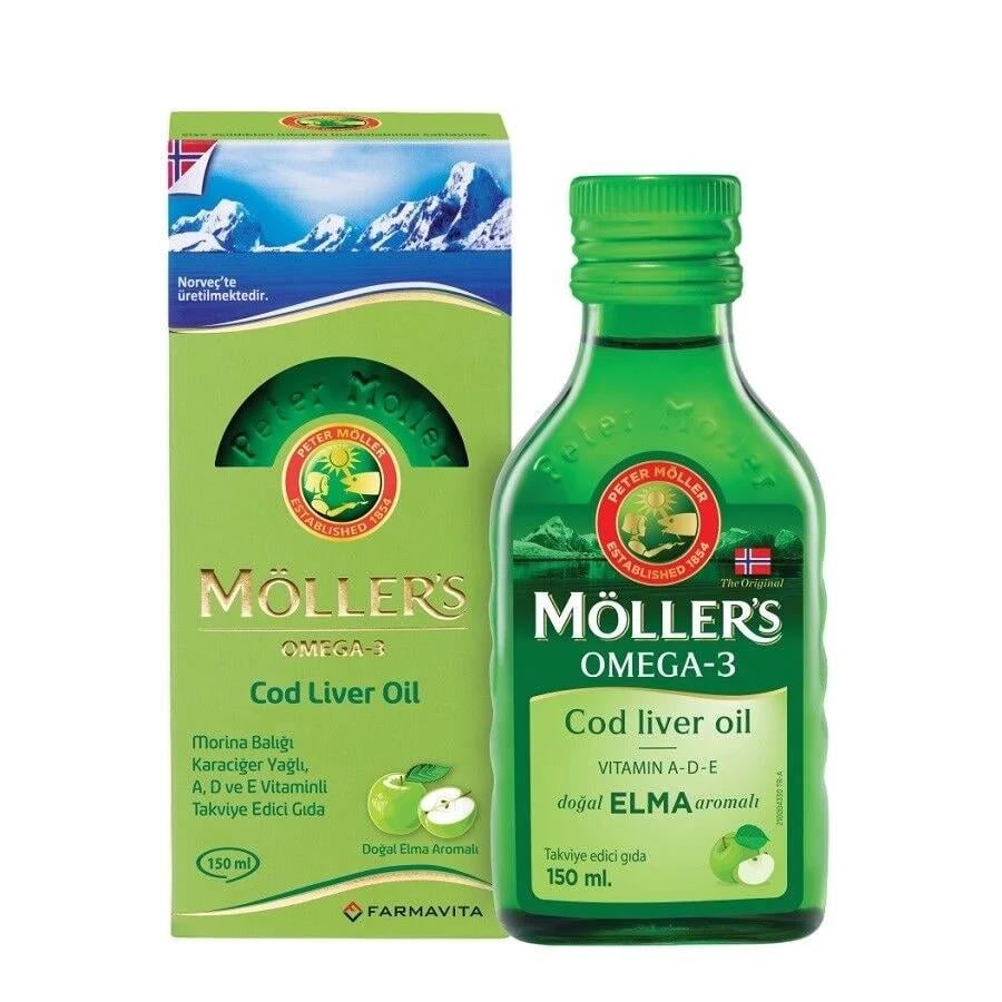 Möller's Omega-3 Balık Yağı Doğal Elma Aromalı 150 ml