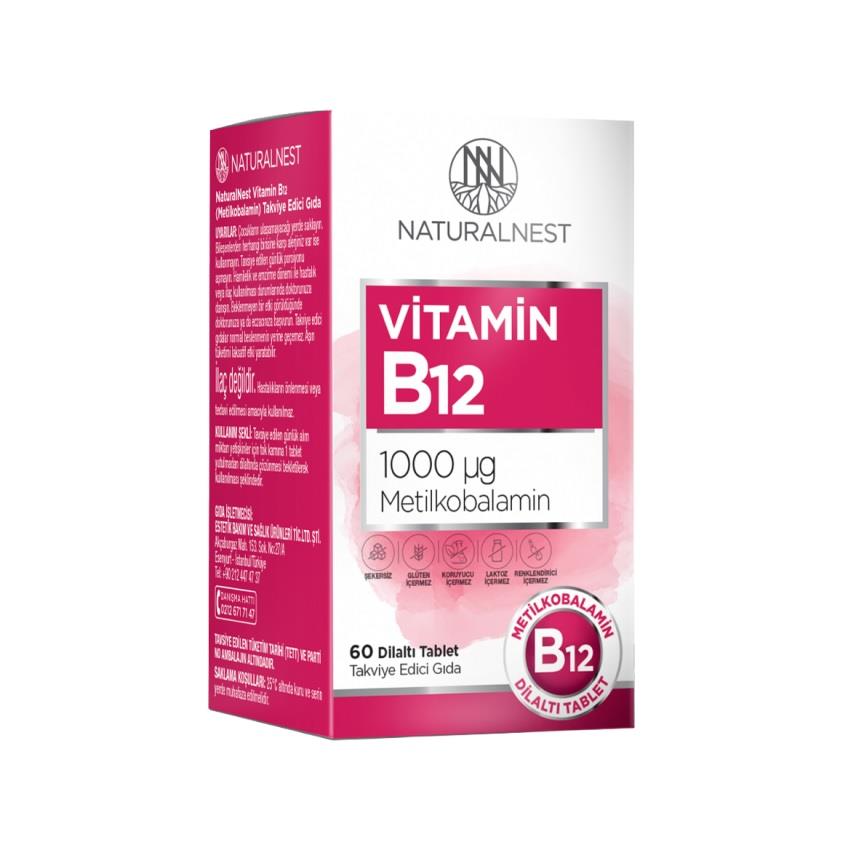 Naturalnest Vitamin B12 1000 MCG 60 Tablet