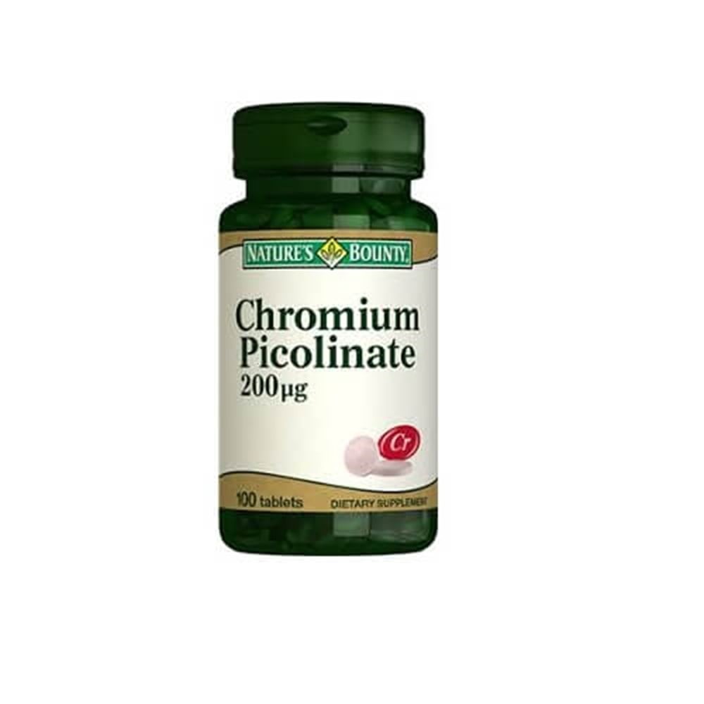 Nature's Bounty Chromium Picolinate 200 mcg 100 Tablet
