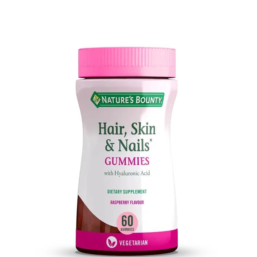 Nature's Bounty Hair, Skin & Nails with Hyaluronic Acid 60 Gummies
