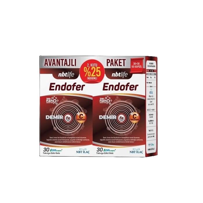 NBTLife Endofer 30 Kapsül 2'li Paket