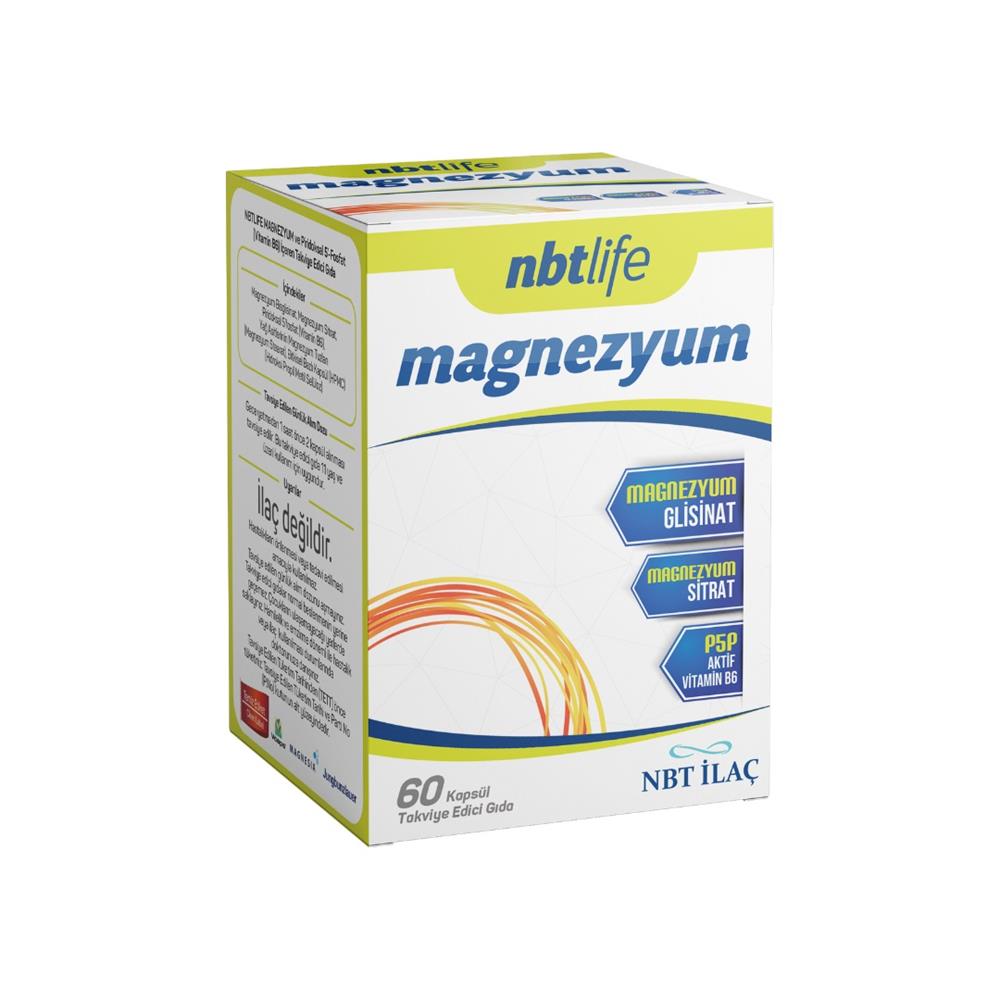 NBTLife Magnezyum P5P Vitamin B6 60 Kapsül