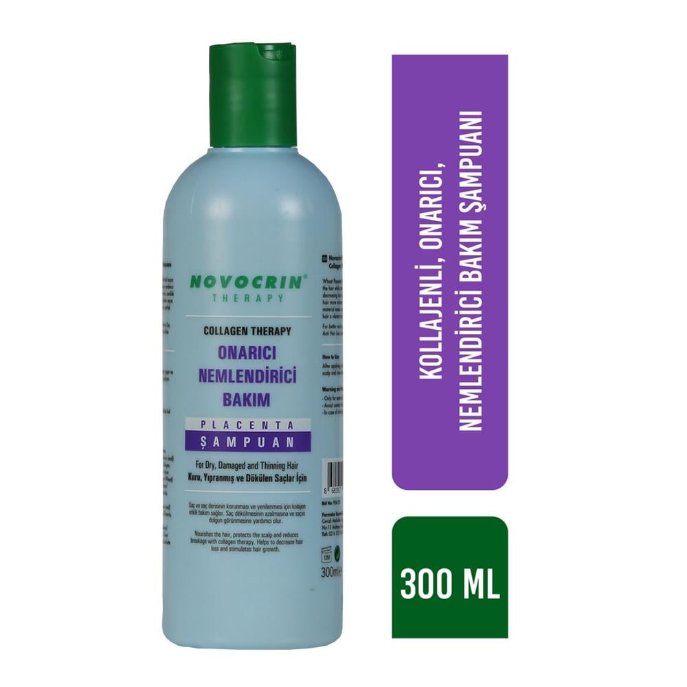 Novocrin Placenta Collagen Therapy Onarıcı Nemlendirici Bakım Şampuanı 300 ml