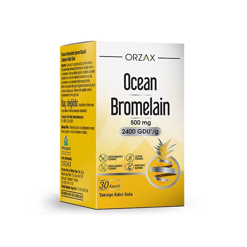 Ocean Bromelain 500 mg 30 Kapsül