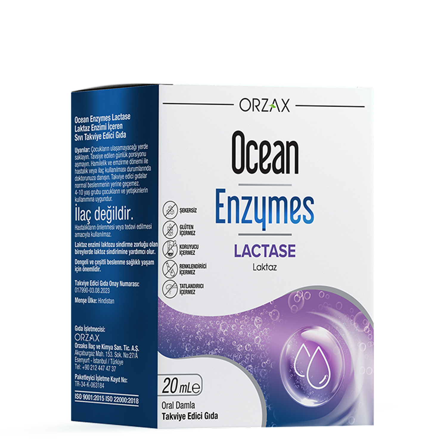 Ocean Enzymes Lactase Damla 20 ml