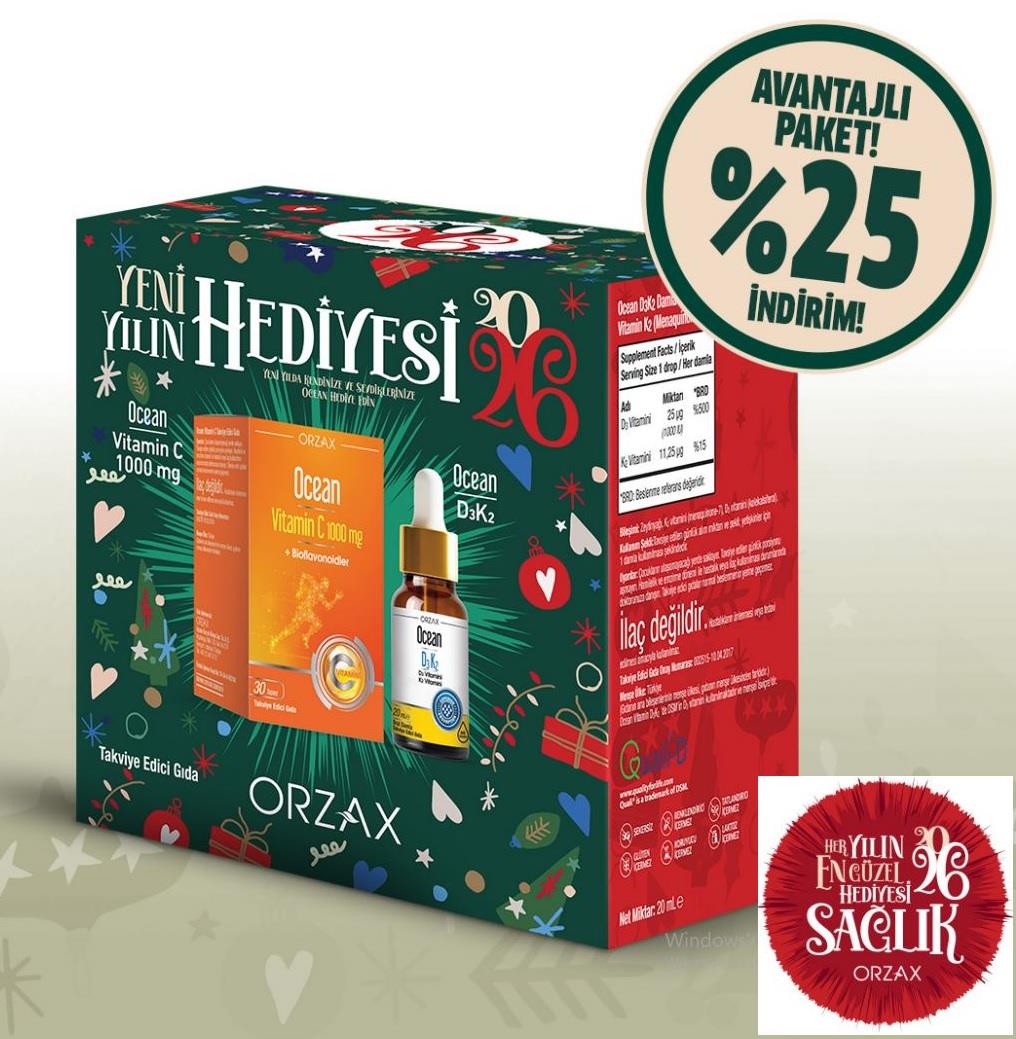 Ocean Yeni Yıl Hediyesi Vitamin C Tablet + D3K2 Damla